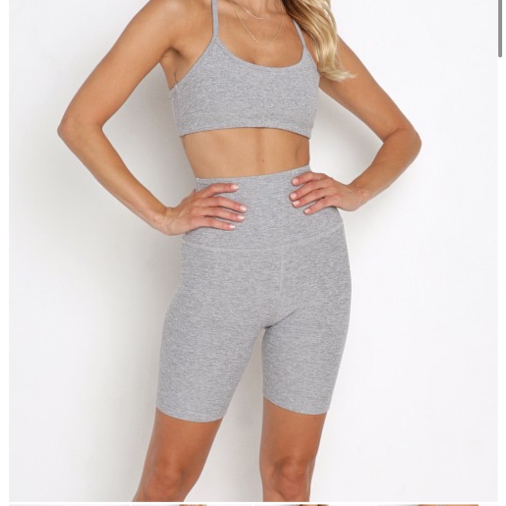 Beyond Yoga Spacedye High Waisted Biker Short - Silver Mist / S